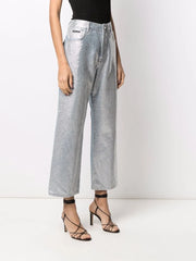 Full Crystal wide-leg jeans