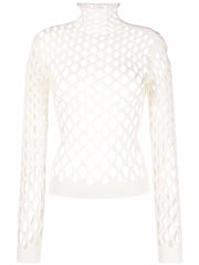 cut-out knitted jumper