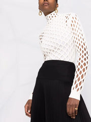 cut-out knitted jumper