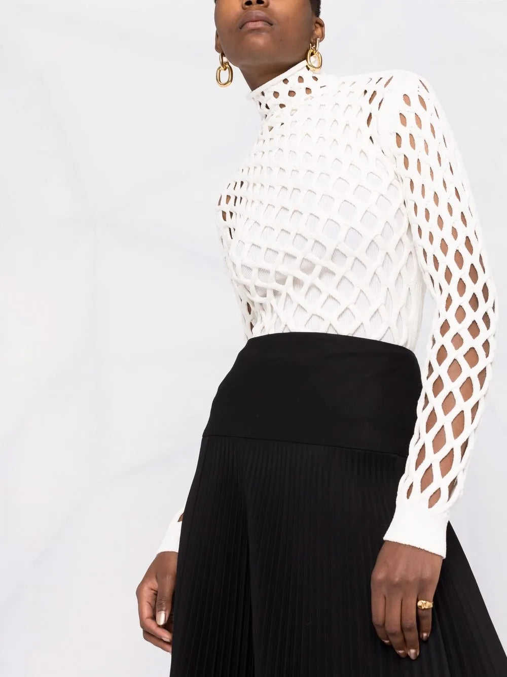 cut-out knitted jumper