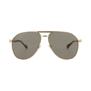 Gucci Aviator-Frame Metal Sunglasses Gold Brown