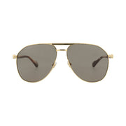 Gucci Aviator-Frame Metal Sunglasses Gold Brown