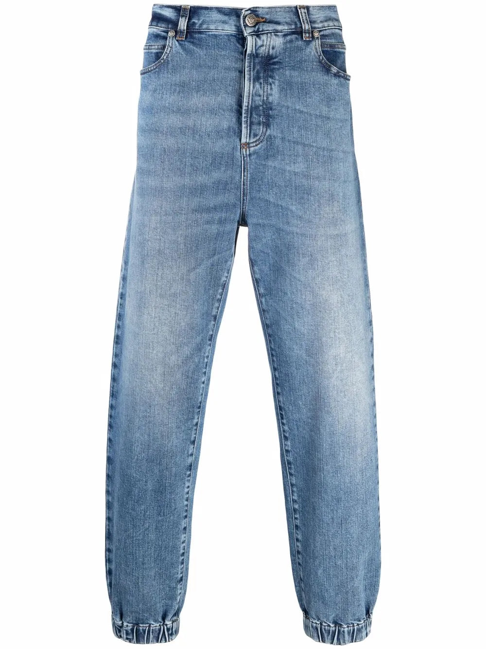 faded slim-fit jeans