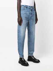 faded slim-fit jeans