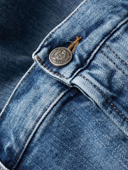 faded slim-fit jeans