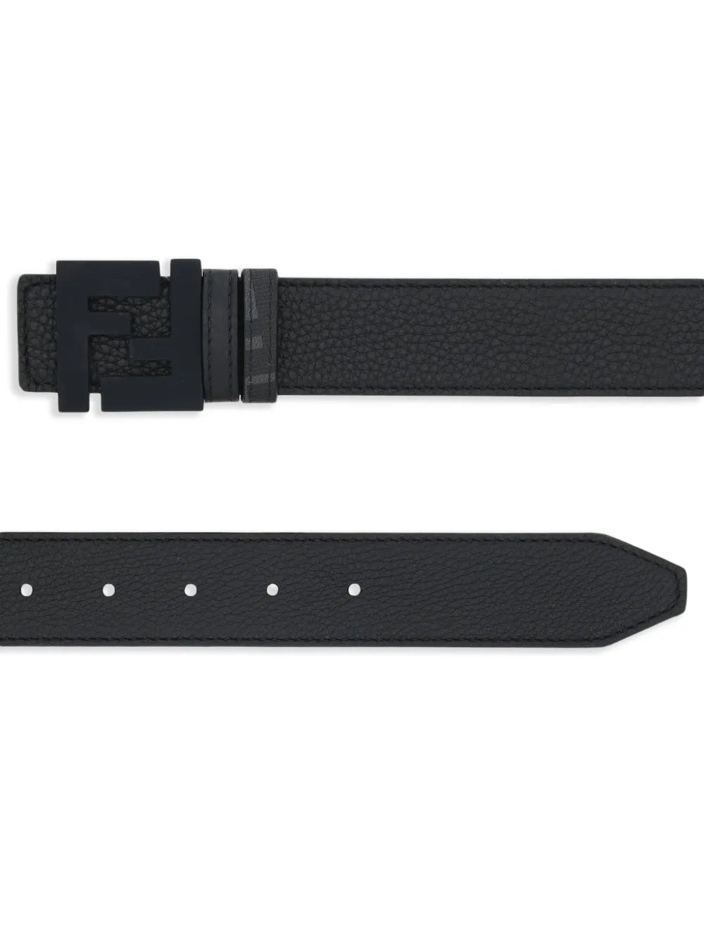 reversible logo-buckle belt