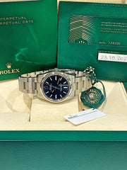 Rolex | Oyster Perpetual | 124200 EU | Steel | 34 mm | Steel | Blue | Automatic