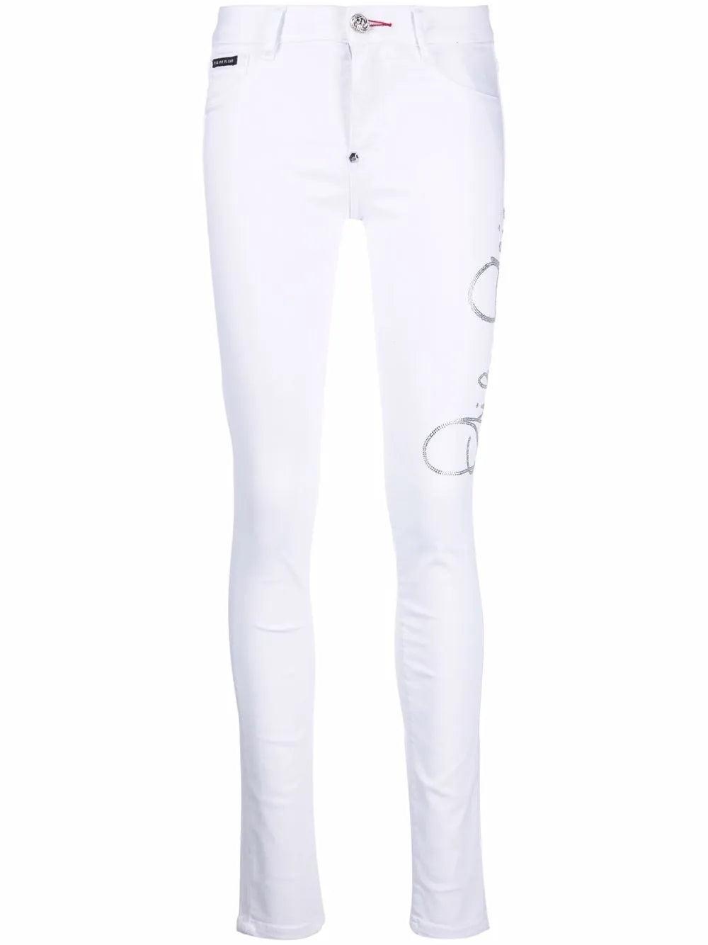 Signature embellished skinny jeans