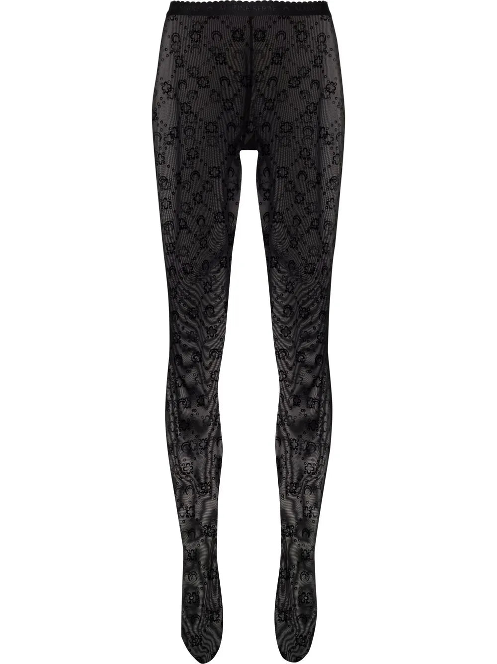 crescent moon-print tights