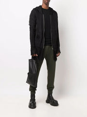slip-on cotton track trousers