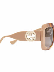 chain-strap square sunglasses