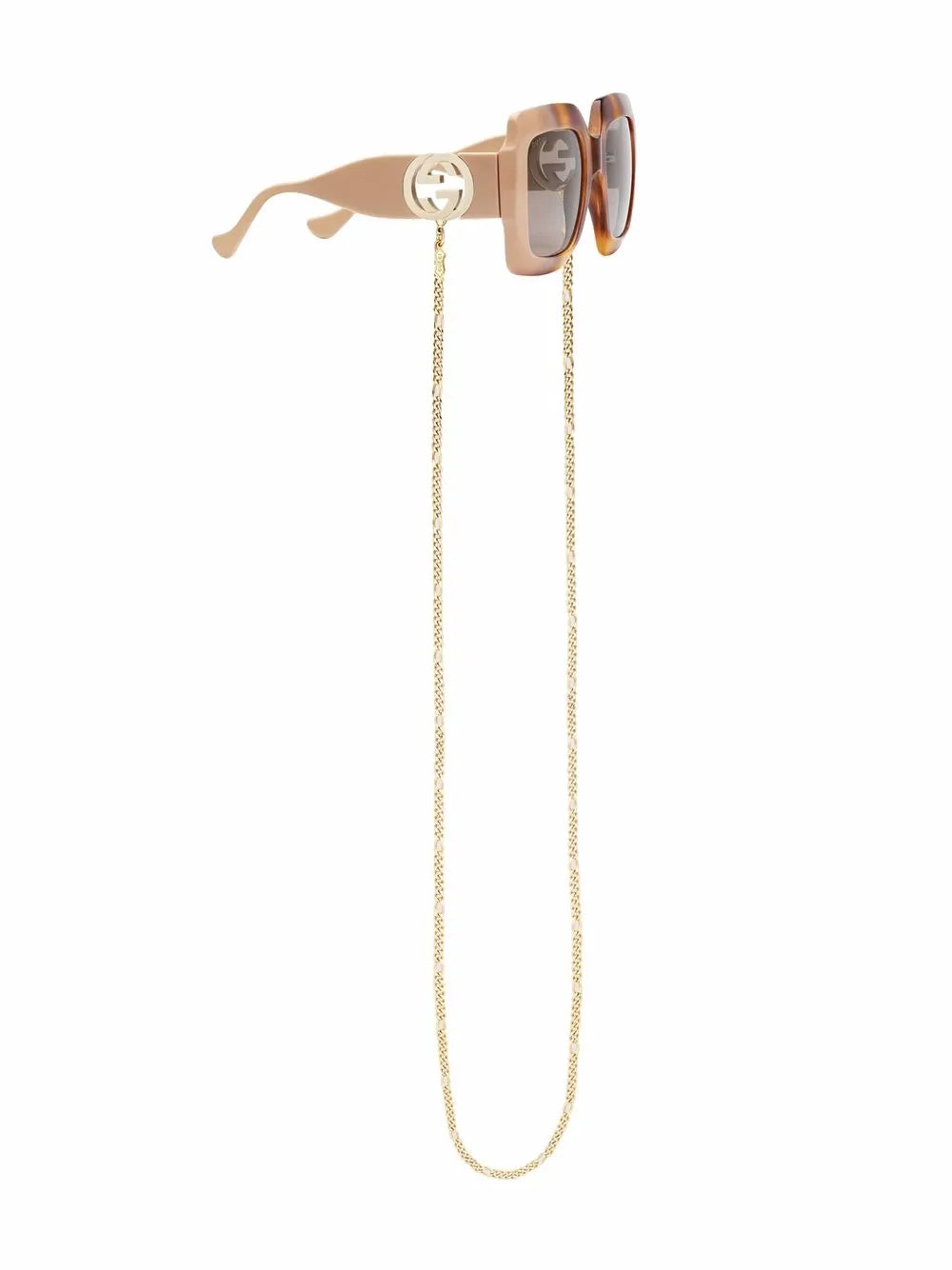chain-strap square sunglasses