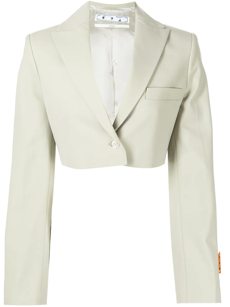 single-breasted cropped blazer