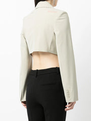 single-breasted cropped blazer