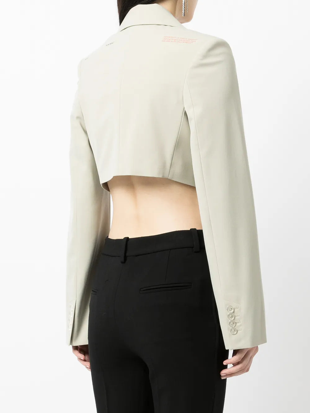 single-breasted cropped blazer
