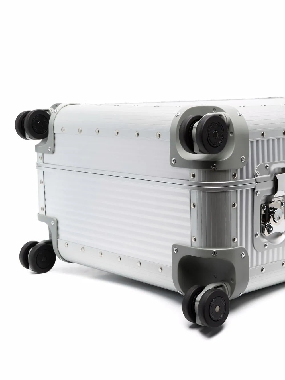 Bank S Spinner 76cm studded aluminum suitcase