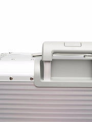Bank S Spinner 76cm studded aluminum suitcase