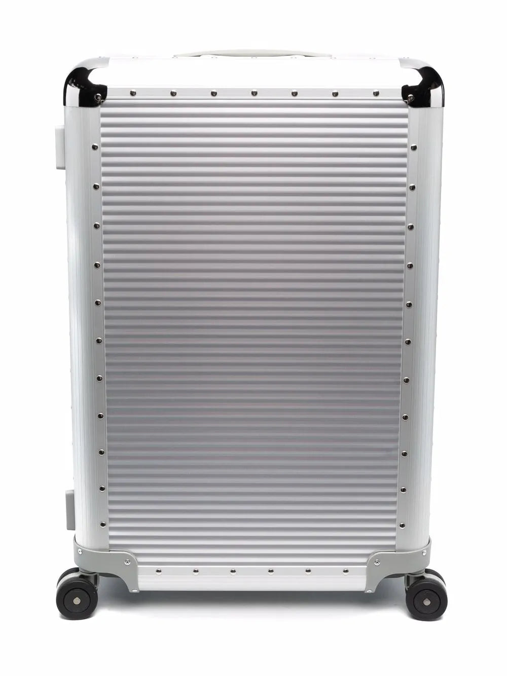 Bank S Spinner 76cm studded aluminum suitcase