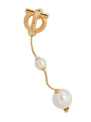 Gancini pearl-embellished drop earrings