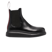 Alexander McQueen Hybrid Chelsea Boot Black Red