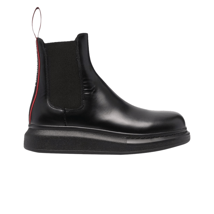 Alexander McQueen Hybrid Chelsea Boot Black Red