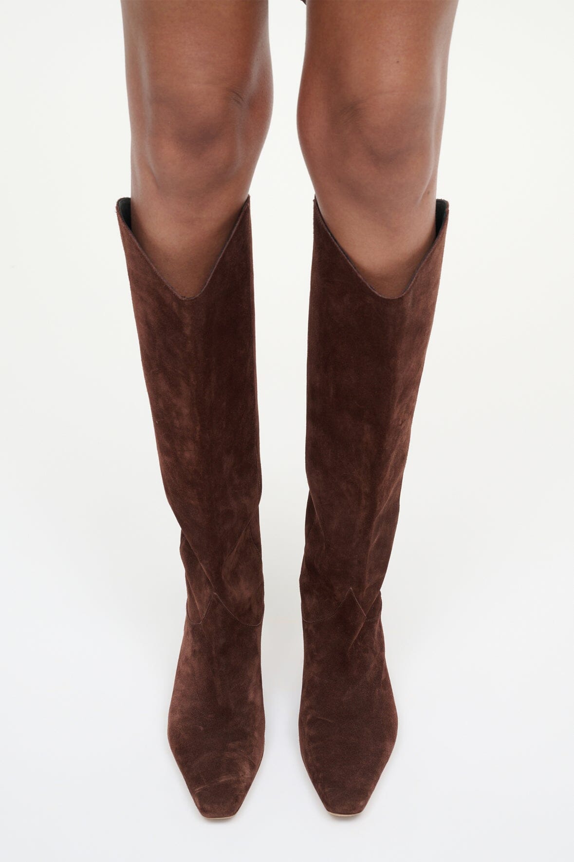 WESTERN WALLY BOOT MAHOGANY SUEDE