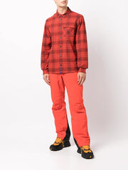 check-print long-sleeved shirt