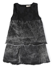 tiered denim dress