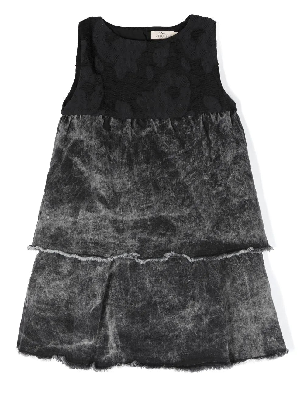tiered denim dress