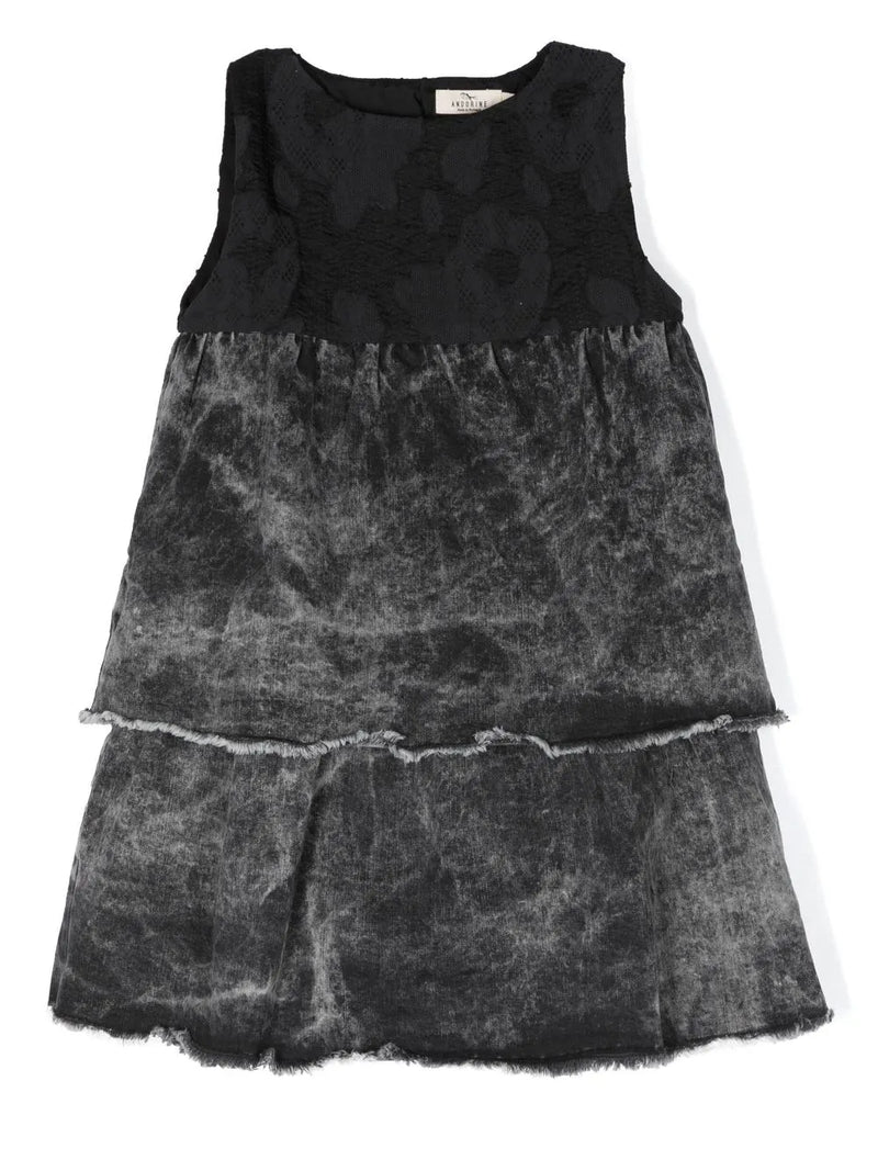 tiered denim dress