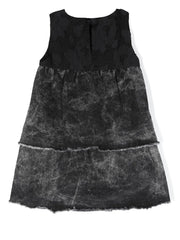 tiered denim dress