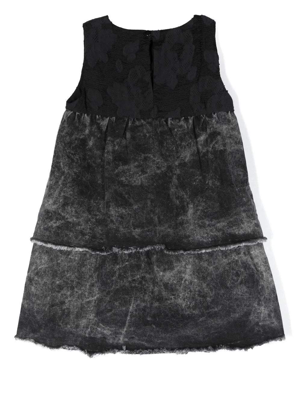 tiered denim dress