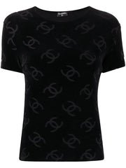 1996 CC pattern textured T-Shirt