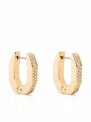 Dextera crystal embellished hoop earrings