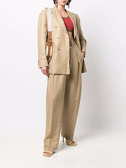 wide-leg tailored trousers