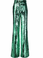 sequin-embellished wide-leg trousers
