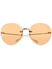 frameless round sunglasses