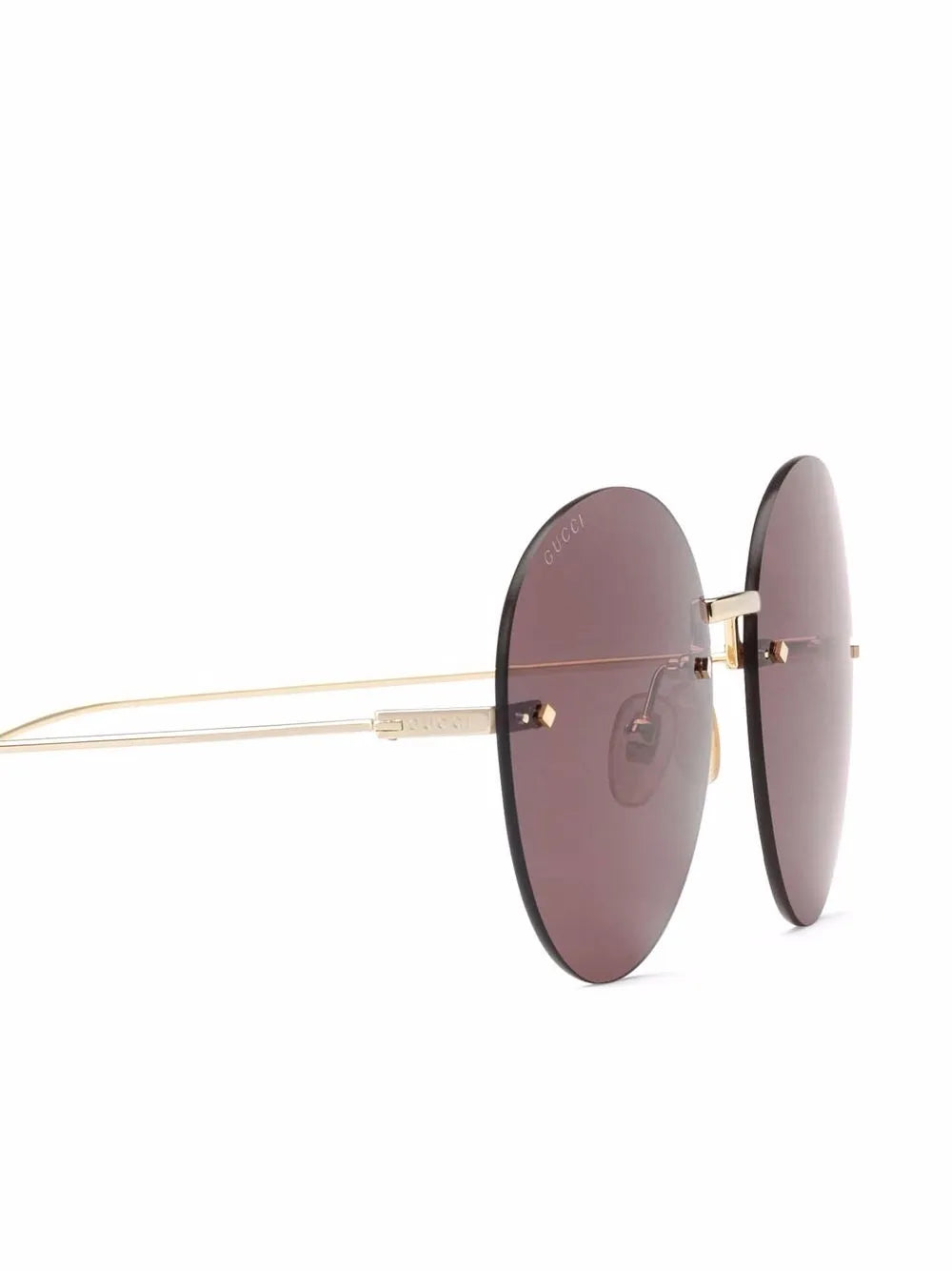 frameless round sunglasses