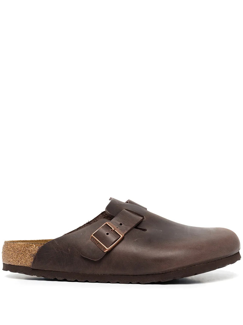 buckle-fastening mules