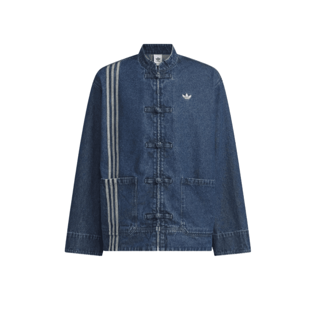 adidas CTT Oversized Chinese Track Top 3.0 Jacket Medium Blue Denim