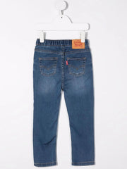slim-cut denim jeans
