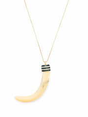 horn-pendant necklace