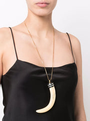 horn-pendant necklace