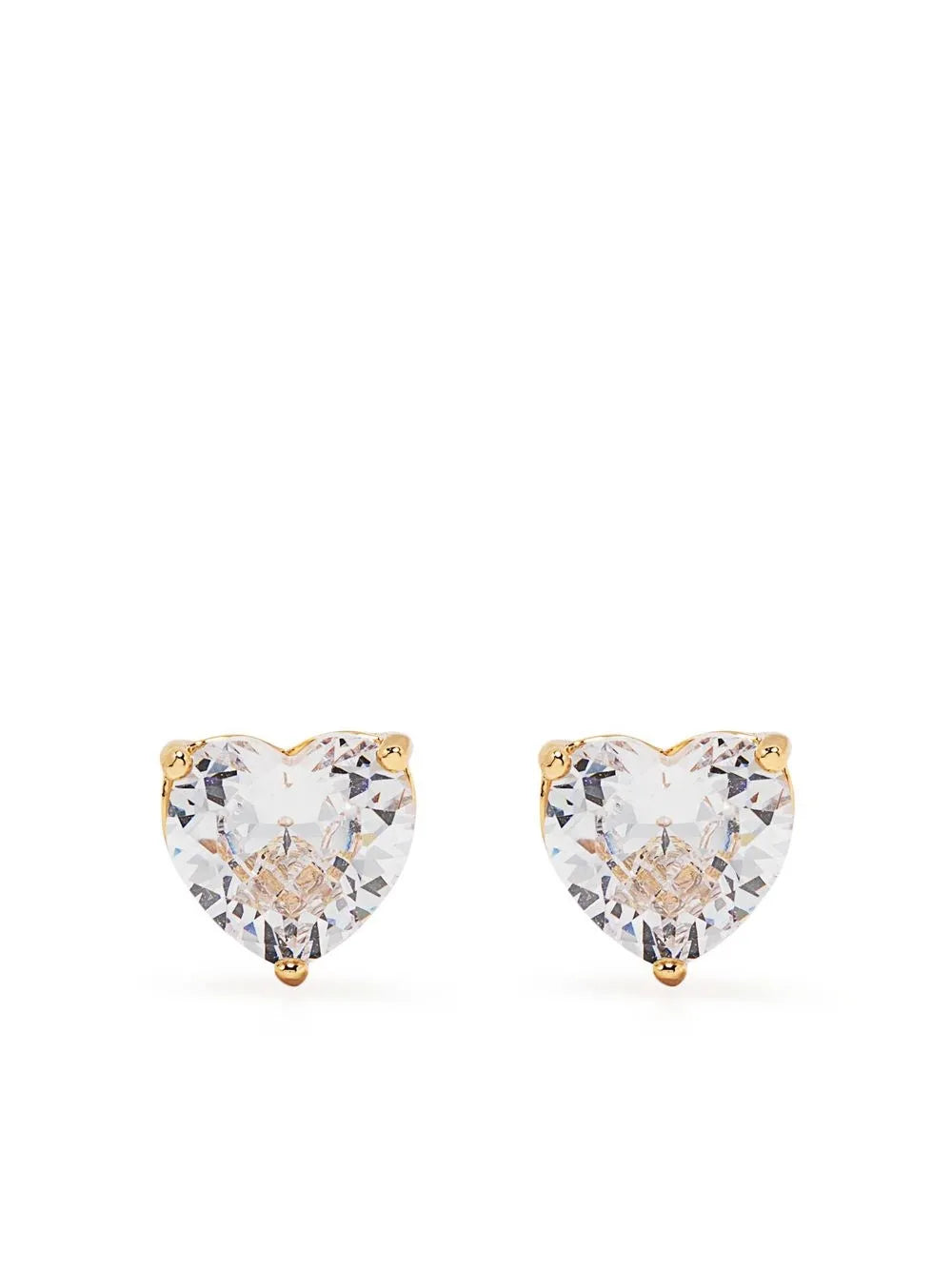 crystal heart-stud earrings