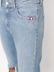 ripped slim-cut denim jeans