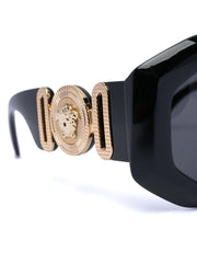 oversized geometric frame sunglasses