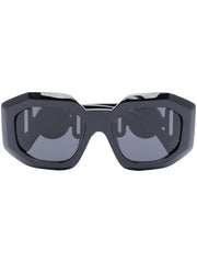 oversized geometric frame sunglasses