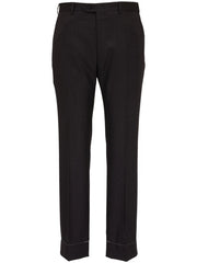straight-leg tailored wool trousers