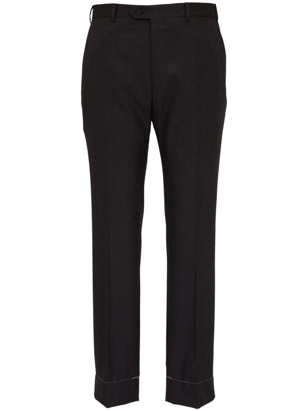 straight-leg tailored wool trousers