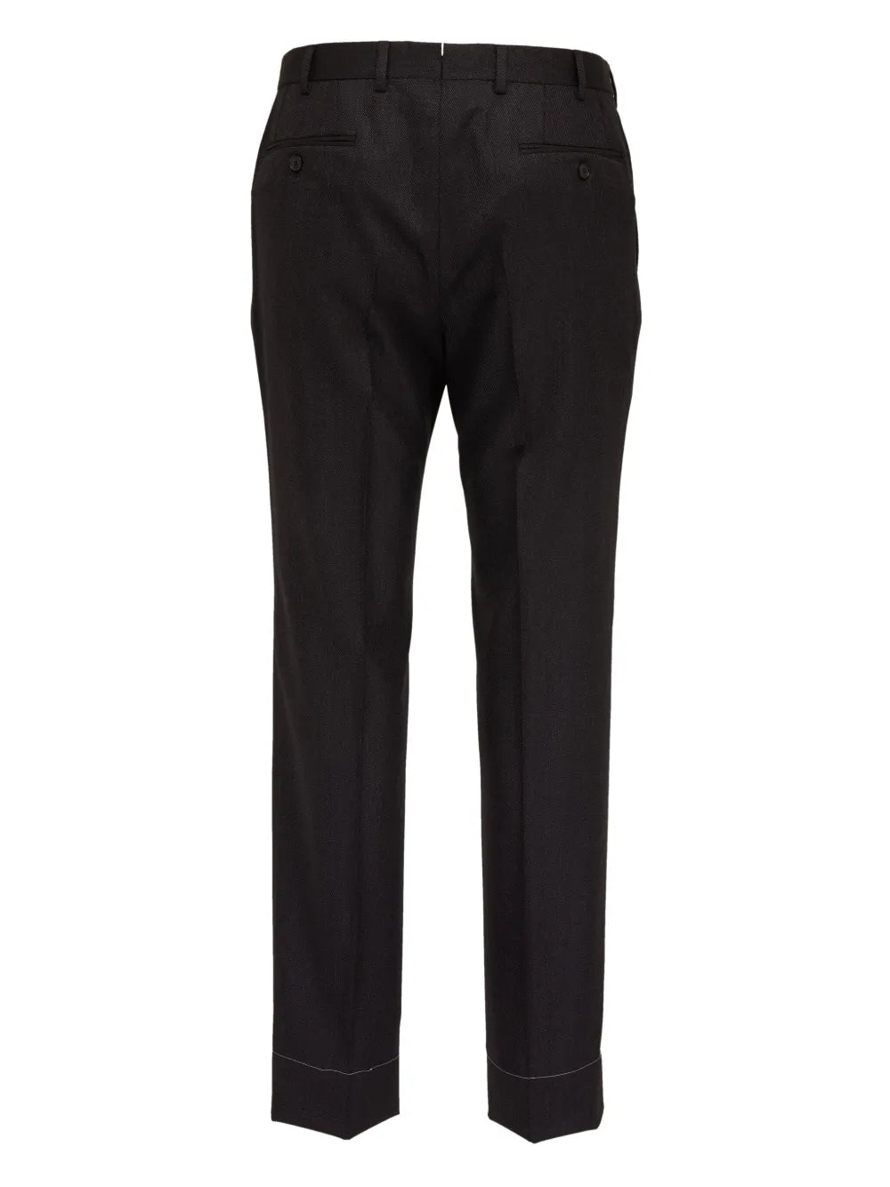 straight-leg tailored wool trousers